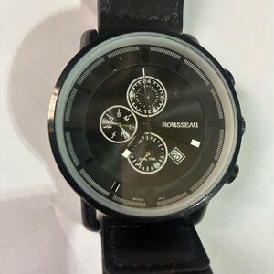Rousseau Black Watch with Chronograph